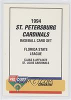 Checklist - St. Petersburg Cardinals