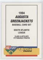 Checklist - Augusta Greenjackets