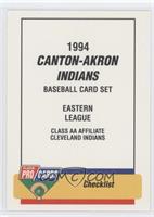 Checklist - Canton-Akron Indians