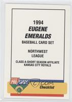 Checklist - Eugene Emeralds