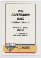 Checklist - Greensboro Bats