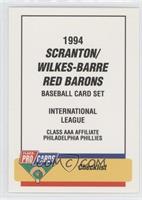 Checklist - Scranton/Wilkes-Barre Red Barons