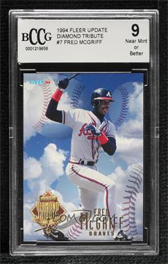 1994 Fleer Update - Box Set Diamond Tribute #7 - Fred McGriff [BCCG 9 Near Mint or Better]