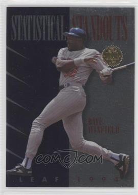 1994 Leaf - Statistical Standouts #8-10 - Dave Winfield
