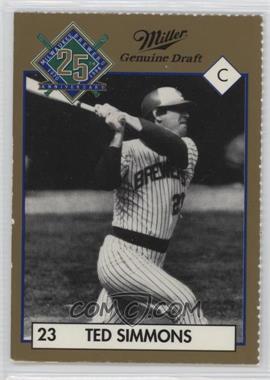 1994 Miller Brewing Milwaukee Brewers 25 Year Commemorative - [Base] #_TESI.2 - Ted Simmons (Batting)