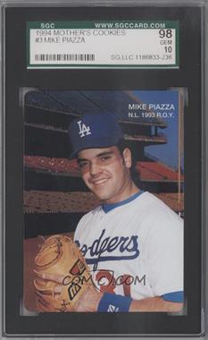1994 Mother's Cookies Mike Piazza - Food Issue [Base] #3 - Mike Piazza [SGC 10 GEM]