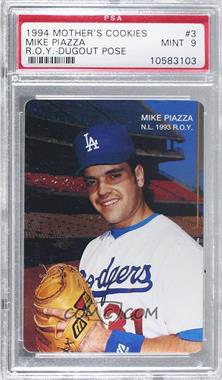 1994 Mother's Cookies Mike Piazza - Food Issue [Base] #3 - Mike Piazza [PSA 9 MINT]