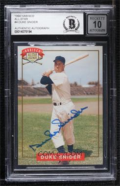 1994 Nabisco All-Star Legends - [Base] #_DUSN - Duke Snider [BAS BGS Authentic]