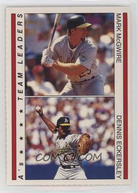 1994 Red Foley's Best Baseball Book Ever - [Base] #_MMDE - Mark McGwire, Dennis Eckersley