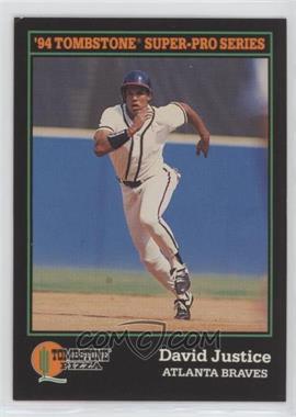 1994 Score Tombstone Pizza - Food Issue [Base] #11 - David Justice [Good to VG‑EX]