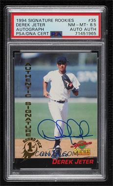 1994 Signature Rookies - [Base] - Signatures #35 - Derek Jeter /8650 [PSA 8.5 NM‑MT+]