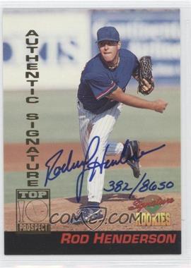 1994 Signature Rookies - [Base] - Signatures #6 - Rod Henderson /8650
