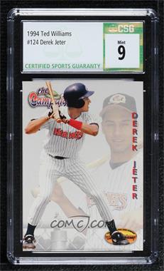 1994 Ted Williams Card Company - [Base] #124 - Derek Jeter [CSG 9 Mint]