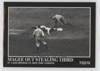 MaGee Out Stealing Third (Lee Magee)