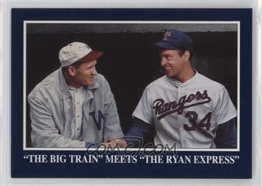 1994 The Sporting News Conlon Collection - Colorized Photos Promotional #934 - "The Big Train" Meets "The Ryan Express" (Walter Johnson, Nolan Ryan)