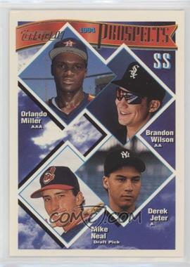 1994 Topps - [Base] - Gold #158 - Prospects - Orlando Miller, Brandon Wilson, Derek Jeter, Mike Neal