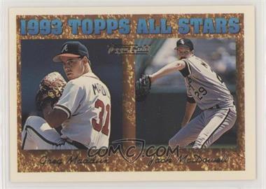 1994 Topps - [Base] - Gold #392 - 1993 Topps All Stars - Greg Maddux, Jack McDowell