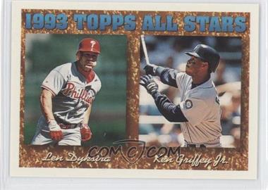 1994 Topps - [Base] #388 - 1993 Topps All Stars - Len Dykstra, Ken Griffey Jr.