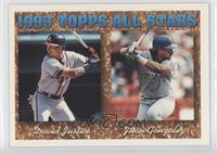 1993 Topps All Stars - David Justice, Juan Gonzalez