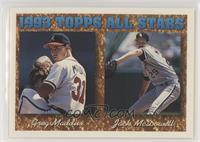 1993 Topps All Stars - Greg Maddux, Jack McDowell