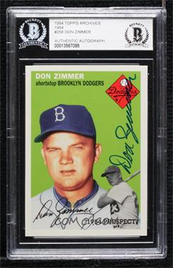 1994 Topps Archives The Ultimate 1954 Set - [Base] #258 - Don Zimmer [BAS BGS Authentic]