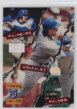 1994 Topps Stadium Club - [Base] - 1st Day Issue #112 - Rafael Palmeiro, Juan Gonzalez, Dean Palmer