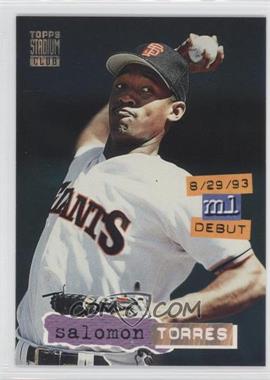 1994 Topps Stadium Club - [Base] - Golden Rainbow #314 - Salomon Torres