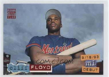 1994 Topps Stadium Club - [Base] #127 - Cliff Floyd