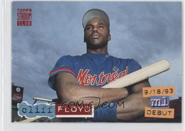 1994 Topps Stadium Club - [Base] #127 - Cliff Floyd