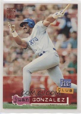 1994 Topps Stadium Club - [Base] #261 - Juan Gonzalez