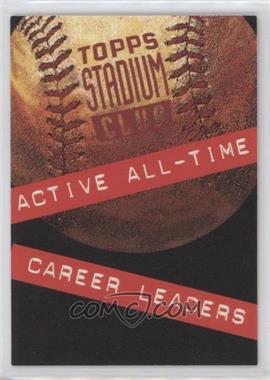 1994 Topps Stadium Club - Infocards 6 Card Set #3 - Active All-Time Career Leaders