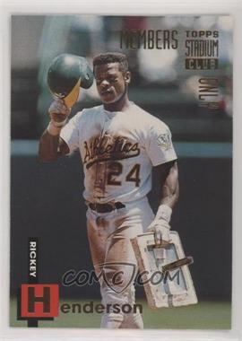 1994 Topps Stadium Club Members Only - Box Set [Base] #38 - Rickey Henderson