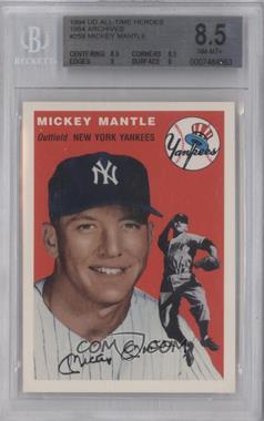 1994 Upper Deck All-Time Heroes - 1954 Topps Archives #259 - Mickey Mantle [BGS 8.5 NM‑MT+]