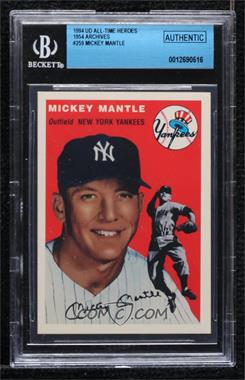 1994 Upper Deck All-Time Heroes - 1954 Topps Archives #259 - Mickey Mantle [BGS Authentic]