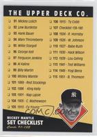 Set Checklist - Mickey Mantle