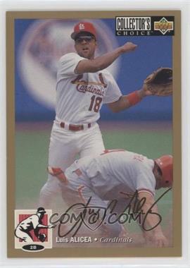 1994 Upper Deck Collector's Choice - [Base] - Gold Signature #32 - Luis Alicea