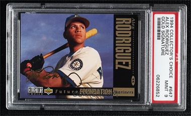 1994 Upper Deck Collector's Choice - [Base] - Gold Signature #647 - Future Foundation - Alex Rodriguez [PSA 9 MINT]