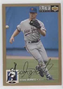 1994 Upper Deck Collector's Choice - [Base] - Gold Signature #69 - Jeromy Burnitz