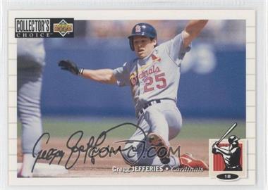 1994 Upper Deck Collector's Choice - [Base] - Silver Signature #148 - Gregg Jefferies