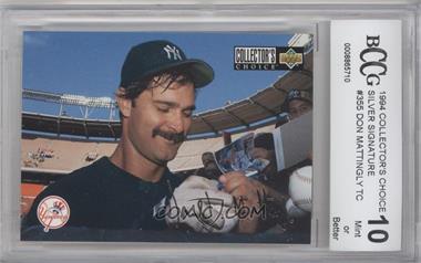 1994 Upper Deck Collector's Choice - [Base] - Silver Signature #355 - Team Checklist - Don Mattingly [BCCG 10 Mint or Better]