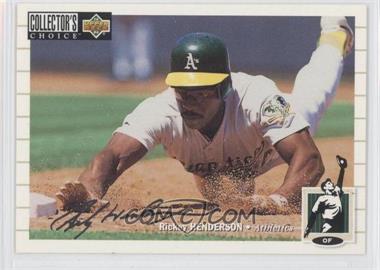 1994 Upper Deck Collector's Choice - [Base] - Silver Signature #510 - Rickey Henderson