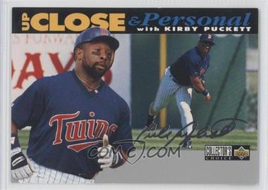 1994 Upper Deck Collector's Choice - [Base] - Silver Signature #638.3 - Up Close & Personal - Kirby Puckett (Gray Bar at Bottom)