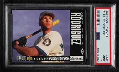 1994 Upper Deck Collector's Choice - [Base] - White Letter Back #647 - Future Foundation - Alex Rodriguez [PSA 9 MINT]