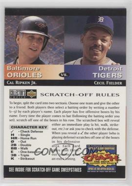 1994 Upper Deck Collector's Choice - You Crash the Deck Scratch-Off #_CRCF - Cal Ripken Jr., Cecil Fielder