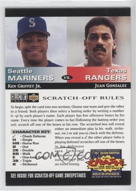 1994 Upper Deck Collector's Choice - You Crash the Deck Scratch-Off #_KGJG - Ken Griffey Jr., Juan Gonzalez