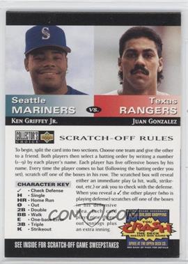 1994 Upper Deck Collector's Choice - You Crash the Deck Scratch-Off #_KGJG - Ken Griffey Jr., Juan Gonzalez