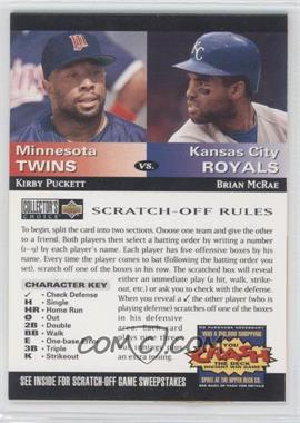 1994 Upper Deck Collector's Choice - You Crash the Deck Scratch-Off #_KPBM - Kirby Puckett, Brian McRae