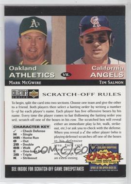 1994 Upper Deck Collector's Choice - You Crash the Deck Scratch-Off #_MMTS - Mark McGwire, Tim Salmon