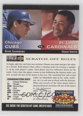 1994 Upper Deck Collector's Choice - You Crash the Deck Scratch-Off #_RSOS - Ryne Sandberg, Ozzie Smith [EX to NM]