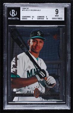 1994 Upper Deck SP - [Base] #15 - Alex Rodriguez [BGS 9 MINT]